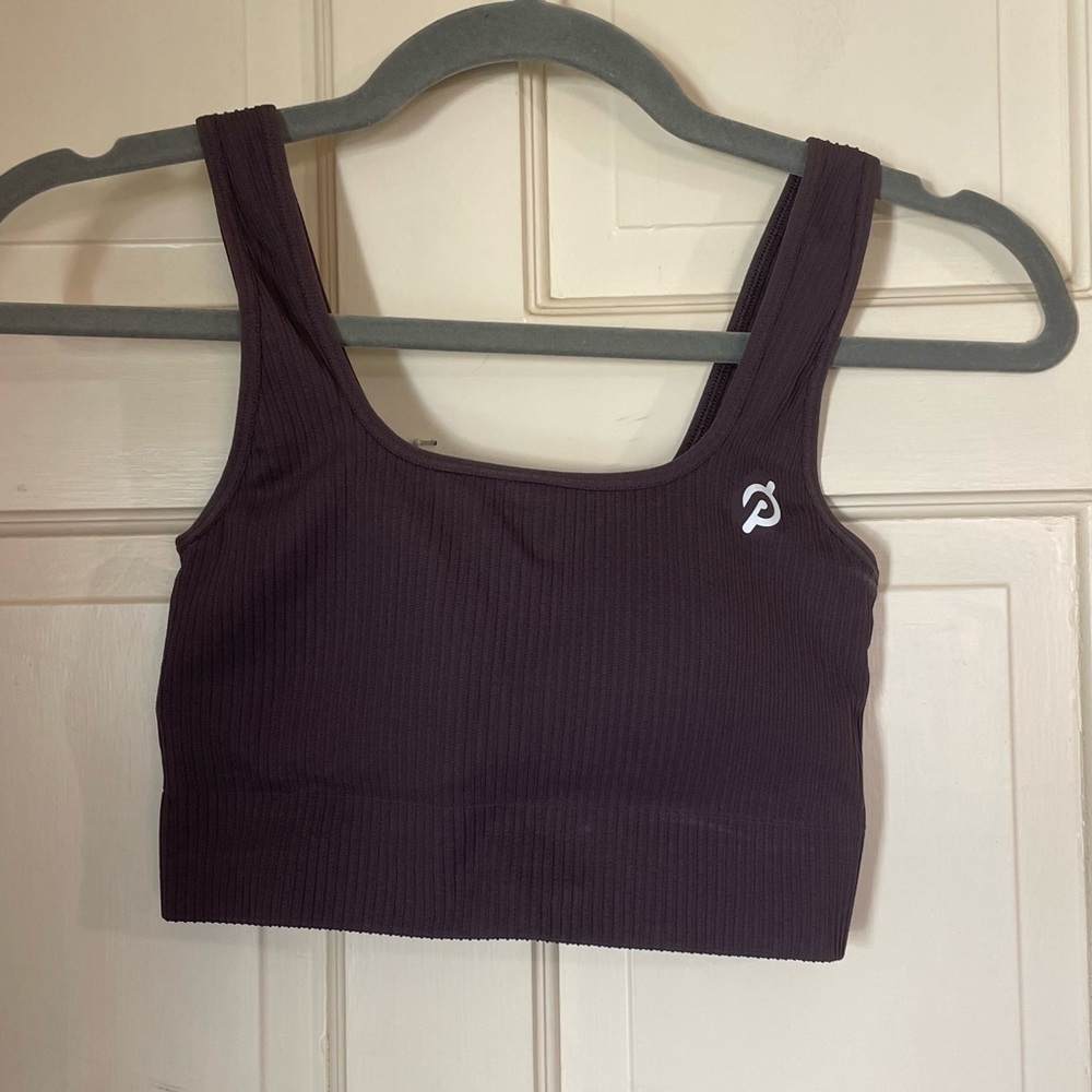 Peloton Seamless Square Neck Bra  Size XS/S Brown Activewear Gym Running - Picture 2 of 9